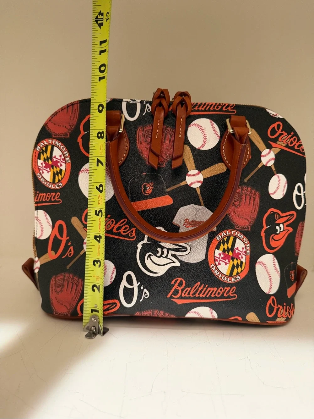 Dooney & Bourke Black & Orange Baltimore Orioles Dome Satchel - Picture 11 of 11